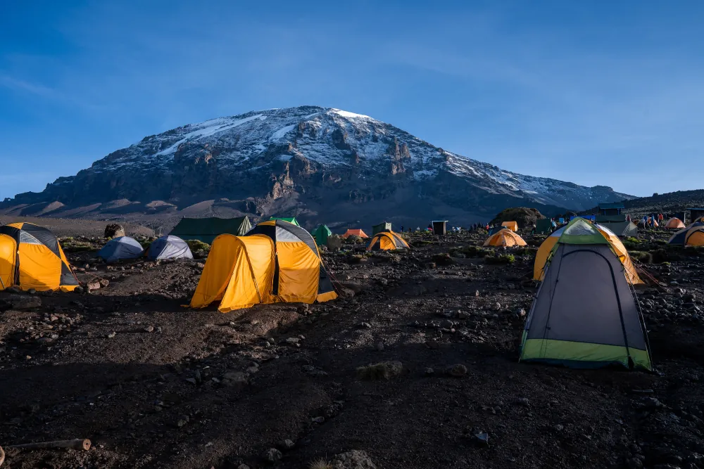 Mountain camp on Kilimanjaro