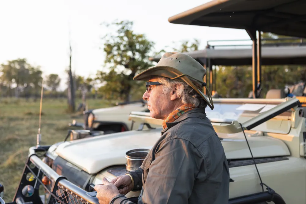 Walking safari with an armed ranger